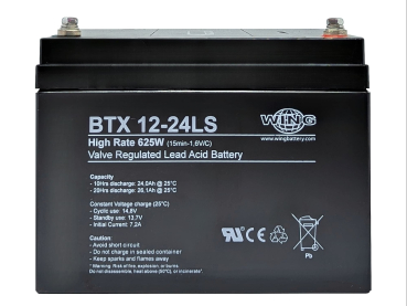 Wing BTX12-24LS 12V 24Ah (20hr) AGM Pb Akku Batterie wartungsfrei
