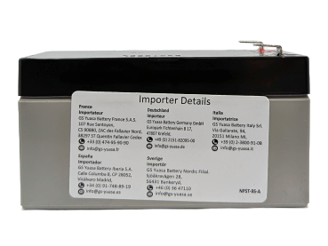Preview: Yuasa Yuvolt Y1.2-12FR 12V 1,2Ah AGM VdS Blei Accu Batterie wartungsfrei
