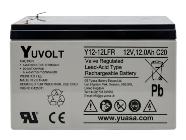 Yuasa Yuvolt Y12-12LFR 12V 12Ah AGM VdS Blei Accu Batterie wartungsfrei