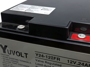 Yuasa Yuvolt Y24-12IFR 12V 24Ah AGM VdS Blei Accu Batterie wartungsfrei