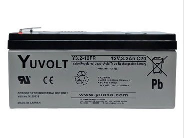 Yuasa Yuvolt Y3.2-12FR 12V 3,2Ah AGM VdS Blei Accu Batterie wartungsfrei