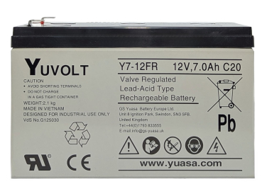 Yuasa Yuvolt Y7-12FR 12V 7Ah AGM VdS Blei Accu Batterie wartungsfrei