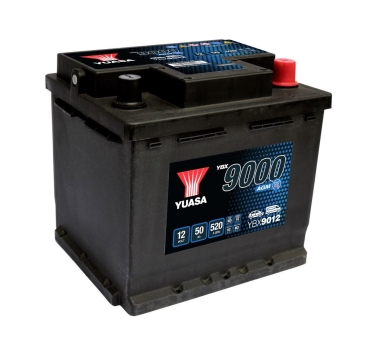 Autobatterie YBX9012 12V 50Ah 520A GS Yuasa AGM Start Stop Plus Battery