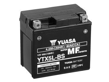 Motorradbatterie Rollerbatterie YTX5L-BS 12V 4Ah 80A GS Yuasa Maintenance Free Battery