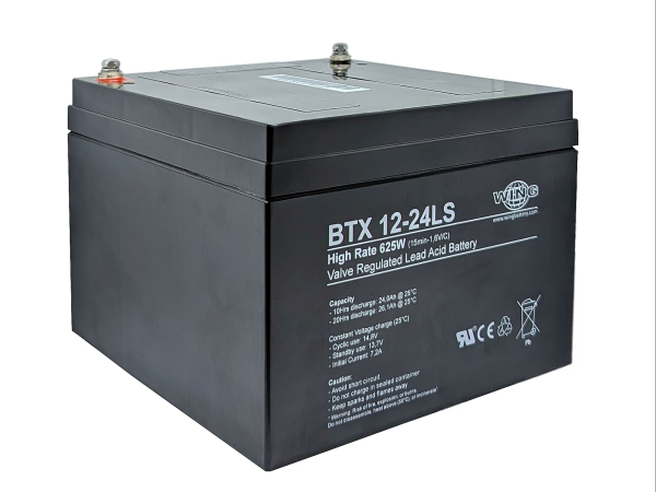 Wing BTX12-24LS 12V 24Ah (20hr) AGM Pb Akku Batterie wartungsfrei
