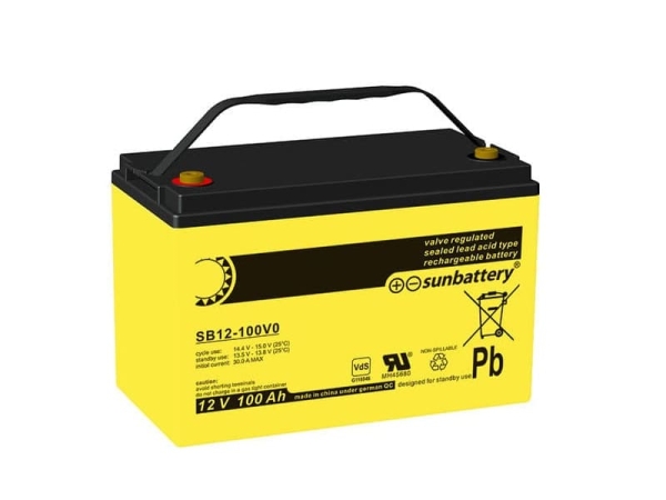 SUN Battery SB12-100V0 12V 100Ah Blei Akku AGM mit VdS