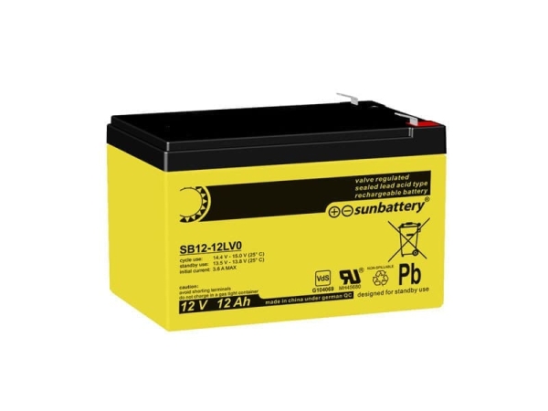 SUN Battery SB12-12LV0 12V 12Ah Blei Akku AGM mit VdS