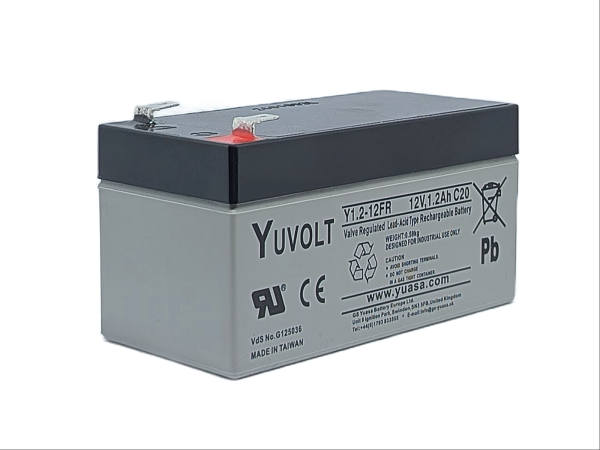 Yuasa Yuvolt Y1.2-12FR 12V 1,2Ah AGM VdS Blei Accu Batterie wartungsfrei