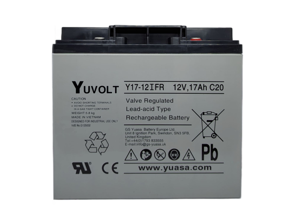 Yuasa Yuvolt Y17-12IFR 12V 17Ah AGM VdS Blei Accu Batterie wartungsfrei