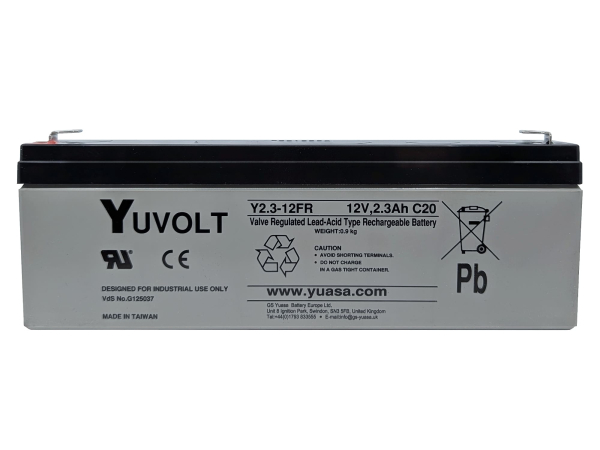 Yuasa Yuvolt Y2.3-12FR 12V 2,3Ah AGM VdS Blei Accu Batterie wartungsfrei
