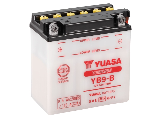 Motorradbatterie Rollerbatterie YB9-B 12V 9Ah 115A GS Yuasa Yumicron Battery