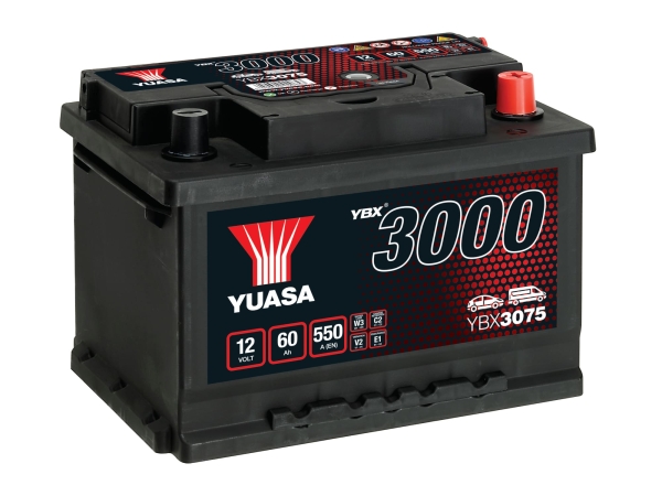 Autobatterie YBX3075 12V 60Ah 550A GS Yuasa SMF Battery