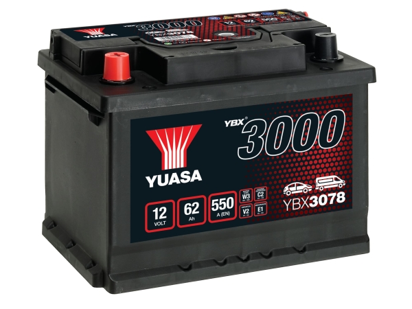 Autobatterie YBX3078 12V 62Ah 550A GS Yuasa SMF Battery