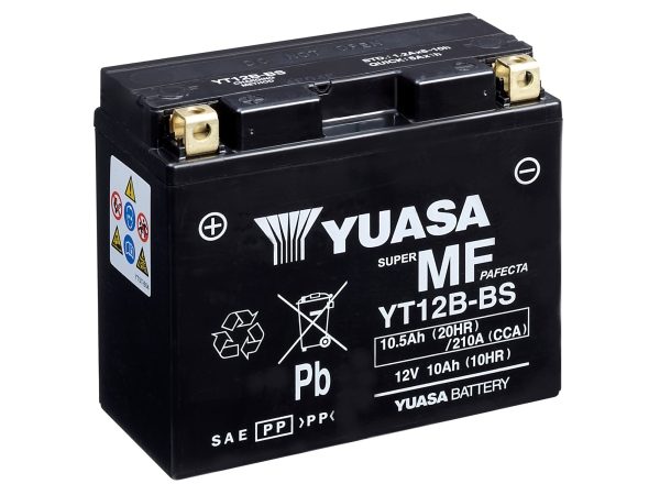 Motorradbatterie Rollerbatterie YT12B-BS 12V 10Ah 210A GS Yuasa Maintenance Free Battery